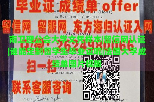 南卫理公会大学文凭样本|留信网认证|谁能定制留学生毕业证呢|法国大学成绩单图片模版