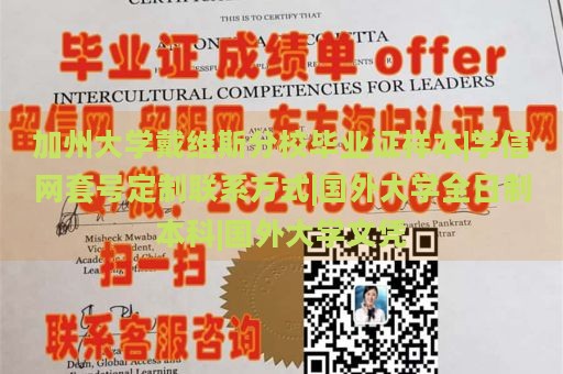 加州大学戴维斯分校毕业证样本|学信网套号定制联系方式|国外大学全日制本科|国外大学文凭