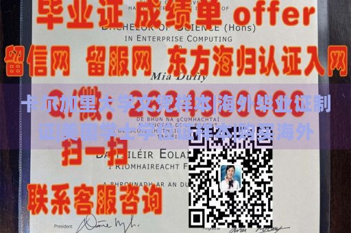 卡尔加里大学文凭样本|海外毕业证制证|美国学士学位证样本|购买海外