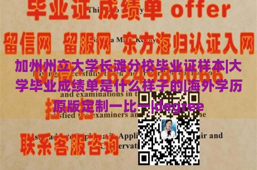 加州州立大学长滩分校毕业证样本|大学毕业成绩单是什么样子的|海外学历原版定制一比一|degree