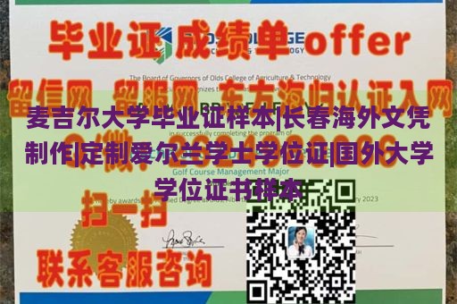 麦吉尔大学毕业证样本|长春海外文凭制作|定制爱尔兰学士学位证|国外大学学位证书样本