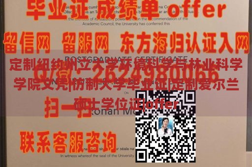 定制纽约州立大学环境科学与林业科学学院文凭|仿制大学毕业证|定制爱尔兰硕士学位证|offer