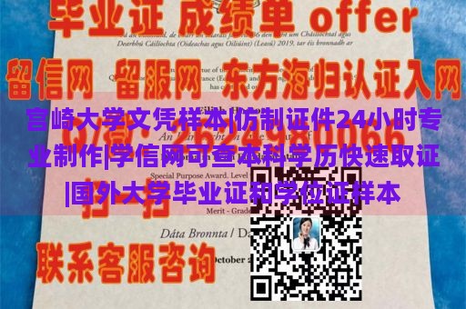 宫崎大学文凭样本|仿制证件24小时专业制作|学信网可查本科学历快速取证|国外大学毕业证和学位证样本